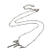 Non-Tarnish 304 Stainless Steel Necklace, Droplet Lava, Stainless Steel Color, 16-1/2 inch(42cm)