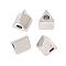 Brass Beads, Triangle, Lead Free & Cadmium Free, Long-Lasting Plated, Rack Plating, Platinum, 7x7x6mm, Hole: 2mm