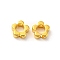 Brass Bead Frame, Flower, Golden, 6x2.5mm, Hole: 1.5mm