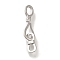 Brass Fold Over Clasps, Platinum, 27mm