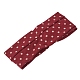 Polka Dot Pattern Polyester Cross Headbands OHAR-E016-01-6