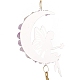 Luna y hada hierro ab color candelabro decoración colgante prisma adornos HJEW-P012-05G-4