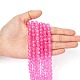 Spray Painted Crackle Glass Beads Strands CCG-Q001-8mm-02-4