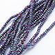 Electroplate Opaque Glass Beads Strands X-EGLA-J144-FP-B01-1