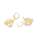 Brass Flower Dangle Leverback Earrings for Women EJEW-N012-94-2
