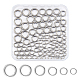 SUPERFINDINGS 60Pcs 6 Sizes Stainless Swivel Solid Ring Round Fishing Lure Connector High Strength Solid Ring Line Saltwater Solid Ring Fishing Freshwater Loop for Saltwater Freshwater FIND-FH0004-93-1