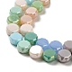 Electroplate Glass Beads Strands GLAA-Q098-B01-02-3