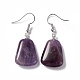 Natural Amethyst Trapezoid Dangle Earrings EJEW-D188-02P-05-2