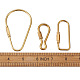 Pandahall unisexe porte-clés en laiton pur fait à la main et breloques de verrouillage de mousqueton à vis KEYC-TA0003-06-10
