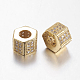 Perles de cubes zircone en laiton  ZIRC-F001-124G-2