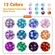 360 pièces 12 couleurs brins de perles de verre craquelées peintes à la bombe CCG-YW0001-13-2