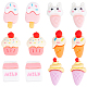 SUNNYCLUE 50Pcs Ice Cream Resin Imitation Food Cabochon Flatback Resin Cabochons for Jewellery Making Ice Lolly Cup Cake Milk Slime Decoration Stud Earring Supplies Scrapbooking Embellishments Random CRES-SC0002-46-1