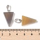 Природные серые агаты подвески G-B127-04P-08-4