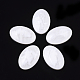 樹脂カボション  天然石風  オーバル  ホワイト  30x20x5.5mm RESI-T039-045-1