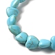 Brins de perles synthétiques teintes en turquoise G-E594-09-3