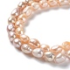 Fili di perle di perle d'acqua dolce coltivate naturali PEAR-Z002-32-3