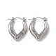 304 Stainless Steel Teardrop Hoop Earrings for Women EJEW-E199-13P-1