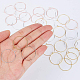 SUNNYCLUE 150Pcs 3 Colors Brass Wine Glass Charm Rings FIND-SC0001-98A-5