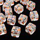 Perles acryliques transparents imprimés MACR-S374-08A-07-1