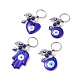 Porte-clés en lapis-lazuli naturel et perles d'eau douce KEYC-JKC00365-1