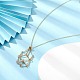 Brass Braided Macrame Pouch Empty Stone Holder for Pendant Necklace Making NJEW-JN04331-01-2