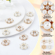 BENECREAT 24PCS Pearl Rhinestone Flower Buttons Gold & Silver Embellishment Alloy Jewelry Decoration DIY Handmade Accessories Clothing Buttons Crystal Bouquet Decoration for Wedding Party FIND-BC0003-36-4