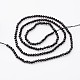 Chapelets de perles en spinelle noir naturel X-G-K127-05F-2mm-2