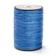 ラウンドワックスポリエステル糸ストリング  マイクロマクラメコード  ツイストコード  革縫い用  ブルー  0.55mm  約131.23ヤード（120m）/ロール YC-D004-02C-036-1