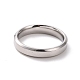 201 anillo liso de acero inoxidable para mujer RJEW-I089-47P-2
