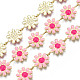 Catene a maglie di fiori in ottone CHC-N018-098G-1