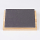 木製のネックレスディスプレイ  フェイクスエードと  ロングチェーンディスプレイスタンド  長方形  グレー  20.5x14.5x4.5cm NDIS-E020-02A-2