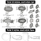 Sunnyclue fai da te kit per la creazione di anelli a cupola vuota DIY-SC0022-21-2