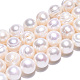 Hebras de perlas de agua dulce cultivadas naturales PEAR-N013-10F-3