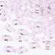 2-Loch transparente Glasperlen SEED-N004-002-C01-1