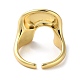 Rack Plating Brass Arch Open Cuff Rings RJEW-K249-04G-3