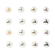 80pcs 8 couleurs de perles de verre opaques de Noël EGLA-YW0001-04-2