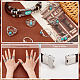 PandaHall Elite Imitation Leather Oval & Teardrop Finger Rings & Multi-strand Bracelet & Dangle Earrings & Lariat Necklace with Synthetic Turquoise SJEW-PH0001-12-4