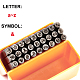 Superfindings 27 pz 61.5mm arancione francobolli in acciaio al carbonio lettera minuscola set di timbri in metallo punzone timbro artigianale in pelle perfetto per la stampa di metallo plastica legno AJEW-WH0092-15-5