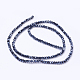Chapelets de perles en verre électroplaqué EGLA-F003-D01-3