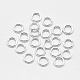 925 runde Ringe aus Sterlingsilber, verlötete Biegeringe, Silber, 4x0.7 mm