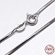 Collares de cadena de serpiente de plata esterlina chapada en rodio NJEW-M153-15A-20-3