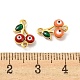 Подвески из латуни с эмалью в стойку KK-CJC0008-03G-3