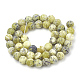 Brins de perles turquoise jaune naturel (jaspe) G-T106-300-3