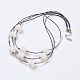 Waxed Cord Tiered Necklace NJEW-P185-A05-1