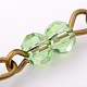Rondes à la main perles de verre chaînes de colliers bracelets faisant AJEW-JB00069-2
