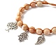 Bracelet de perles tressées en jaspe impérial naturel rond pour hommes femmes BJEW-JB06902-4