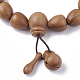 Bracelets de perle de mala en bois BJEW-S140-07-2