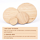 Olycraft плоские круглые деревянные доски под покраску AJEW-OC0001-96-4
