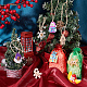 ARRICRAFT 2Sets 2 Style Christmas Theme Unfinished Wood Cutouts Pendant Decorations AJEW-AR0001-25-2