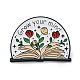 Book & Flower Enamel Pins JEWB-F023-02-1